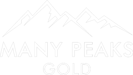 Many Peaks Logo, reverse in white